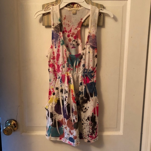Forever 21 paint splatter tank top Sz S - Picture 1 of 4